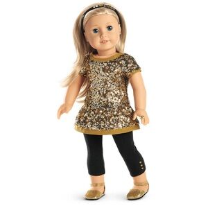 American Girl Golden Sparkle Christmas Outfit -2016